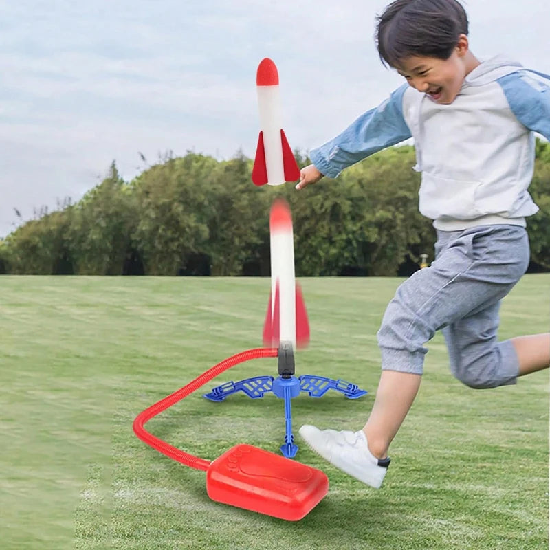 Raketenwerfer-Spielzeug mit Fußpumpe