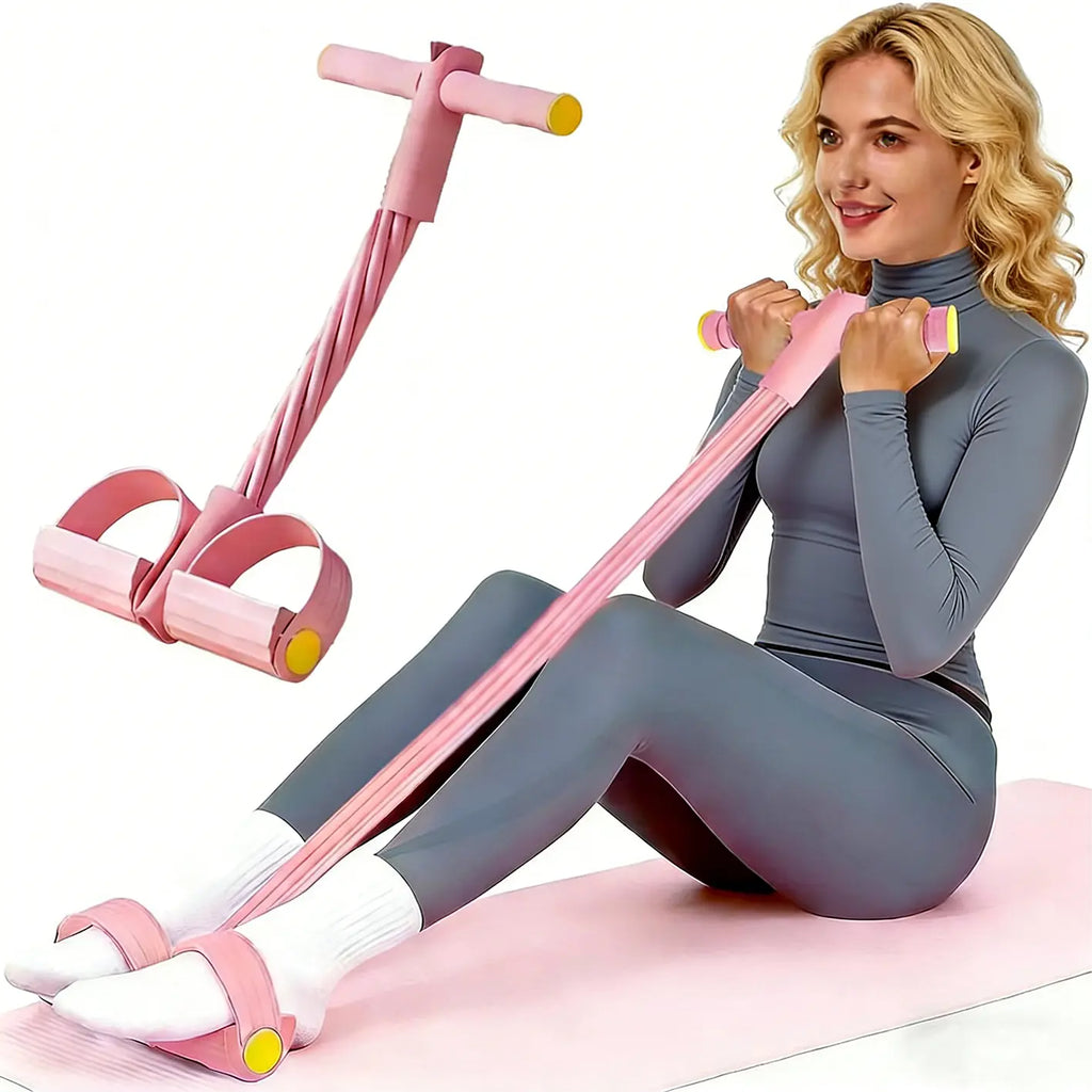 Bauchtrainer mit 6 Zugbändern – Core & Beine