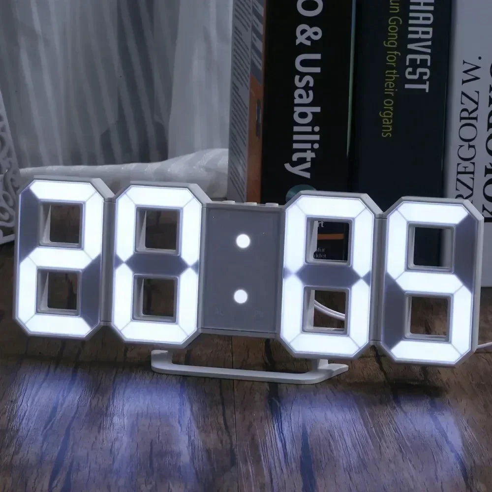 3D-LED-Digitalwecker mit Wanduhr-Funktion
