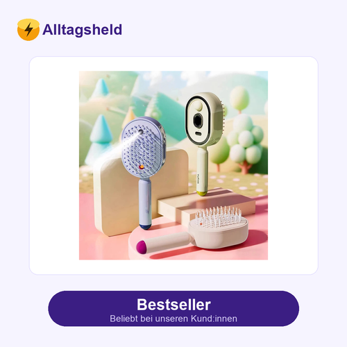 2-in-1 Massagekamm mit Pflegespray-Funktion