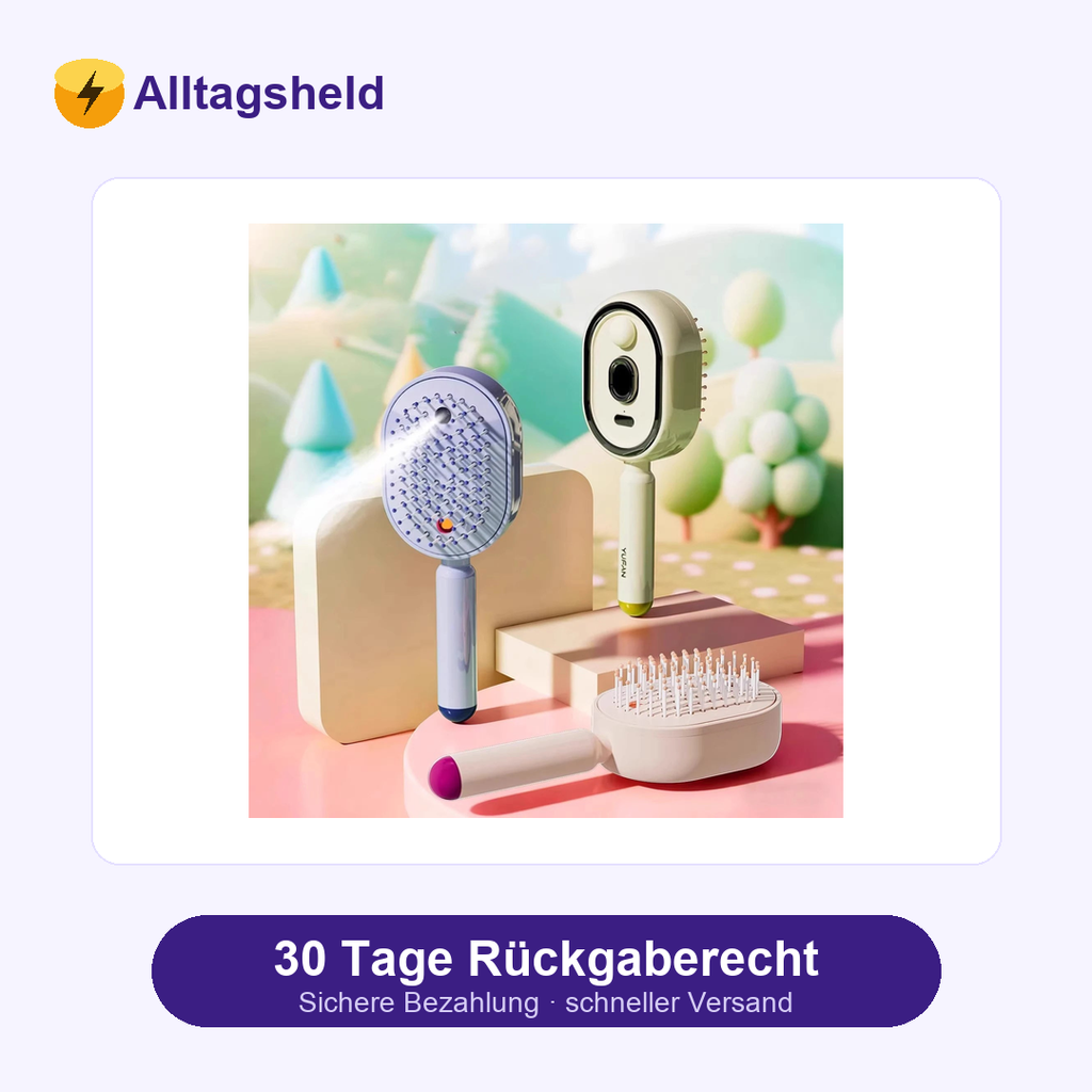 2-in-1 Massagekamm mit Pflegespray-Funktion