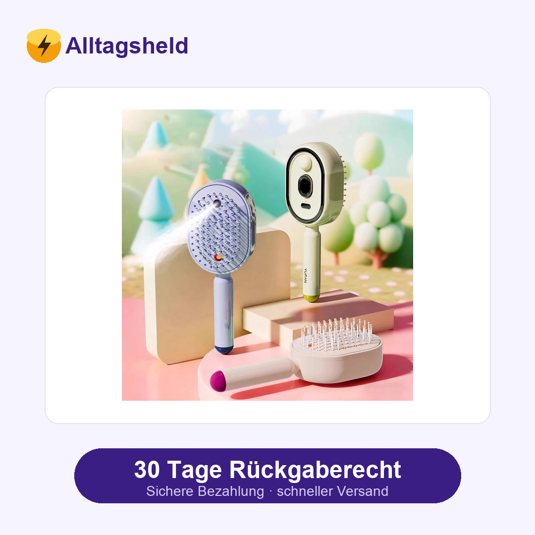 2-in-1 Massagekamm mit Pflegespray-Funktion