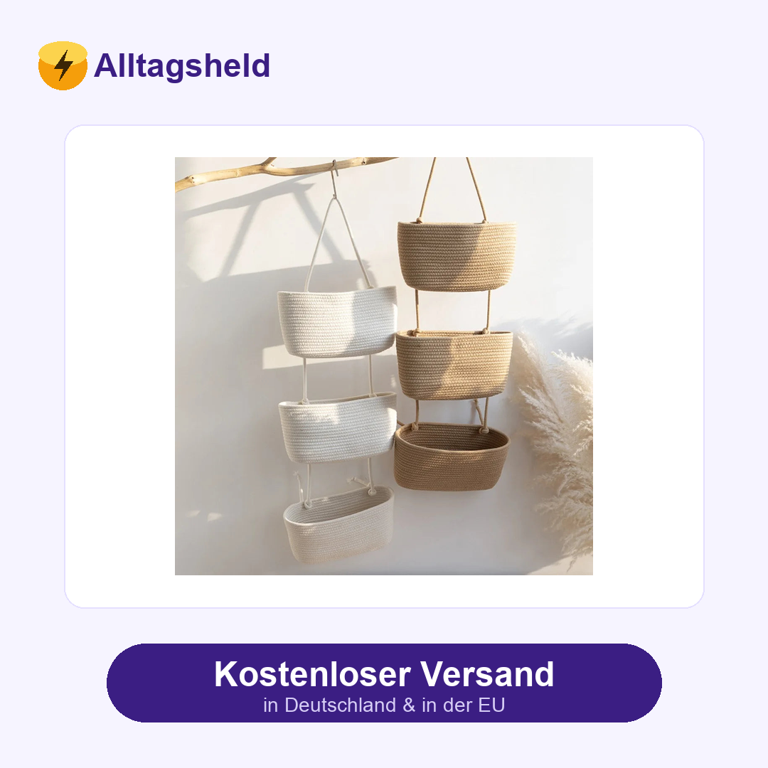 3-lagiger Hänge-Aufbewahrungskorb