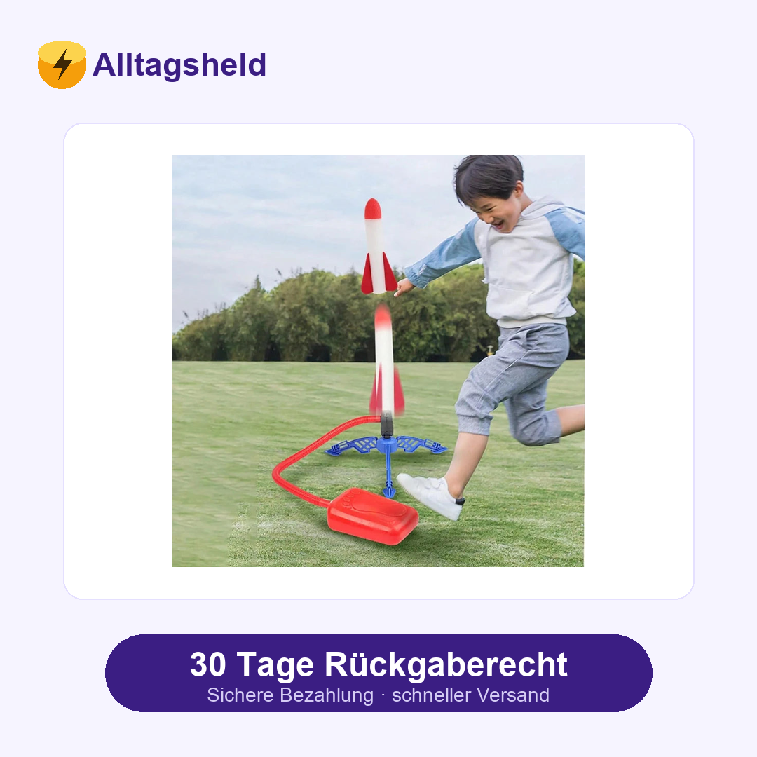 Raketenwerfer-Spielzeug mit Fußpumpe