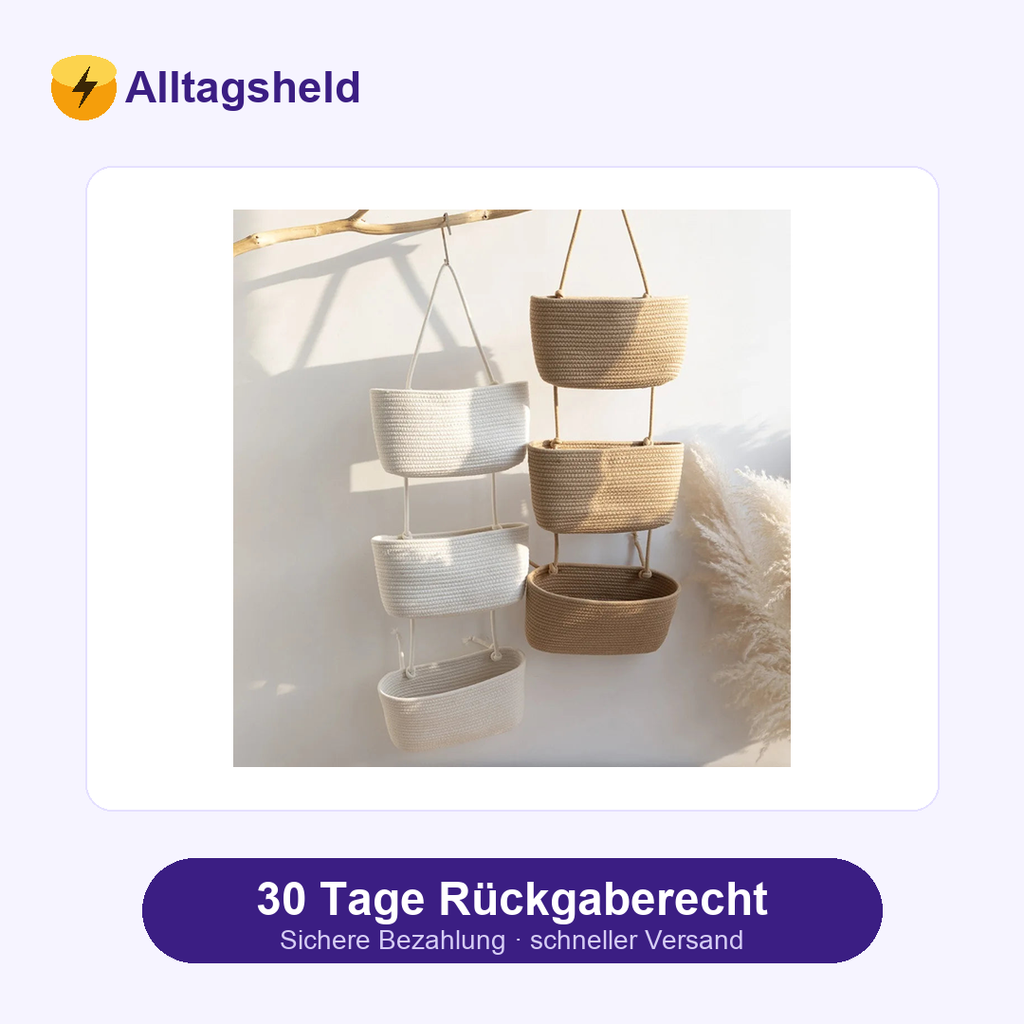 3-lagiger Hänge-Aufbewahrungskorb