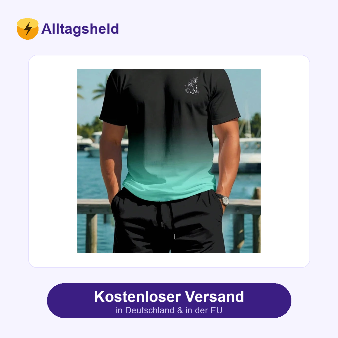 Sommer-Set für Herren mit Palmen-Print