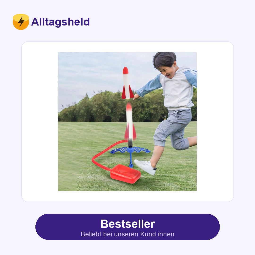 Raketenwerfer-Spielzeug mit Fußpumpe