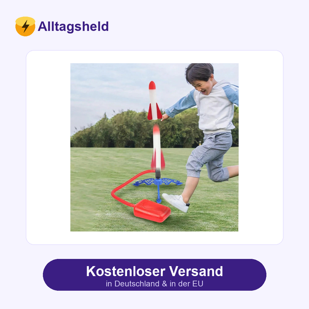 Raketenwerfer-Spielzeug mit Fußpumpe