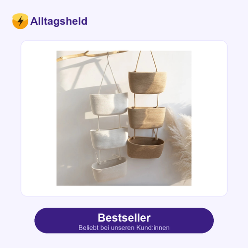 3-lagiger Hänge-Aufbewahrungskorb