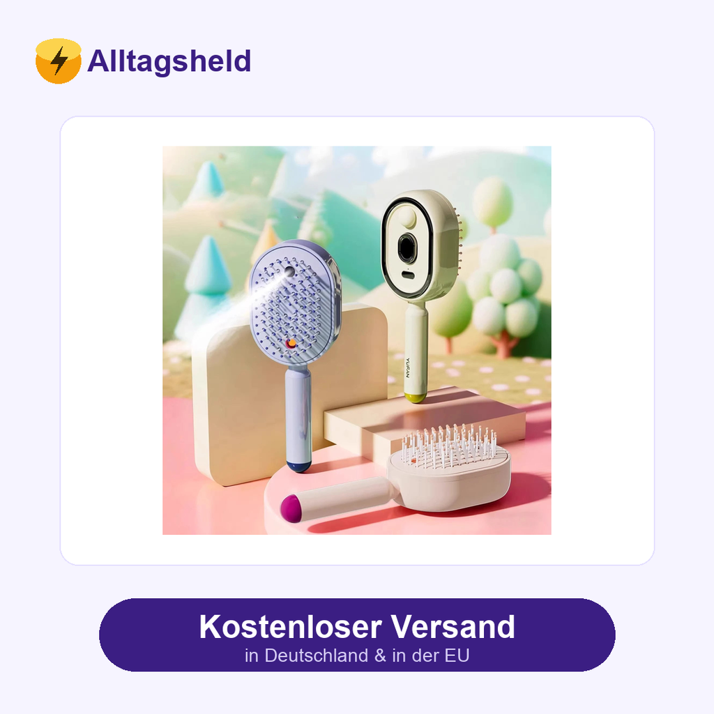 2-in-1 Massagekamm mit Pflegespray-Funktion