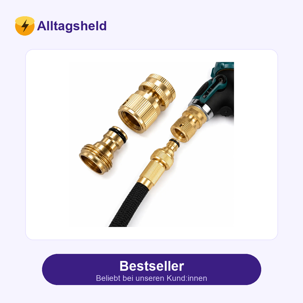 Messing-Schnellkupplung für Gartenschlauch (3/4 Zoll)