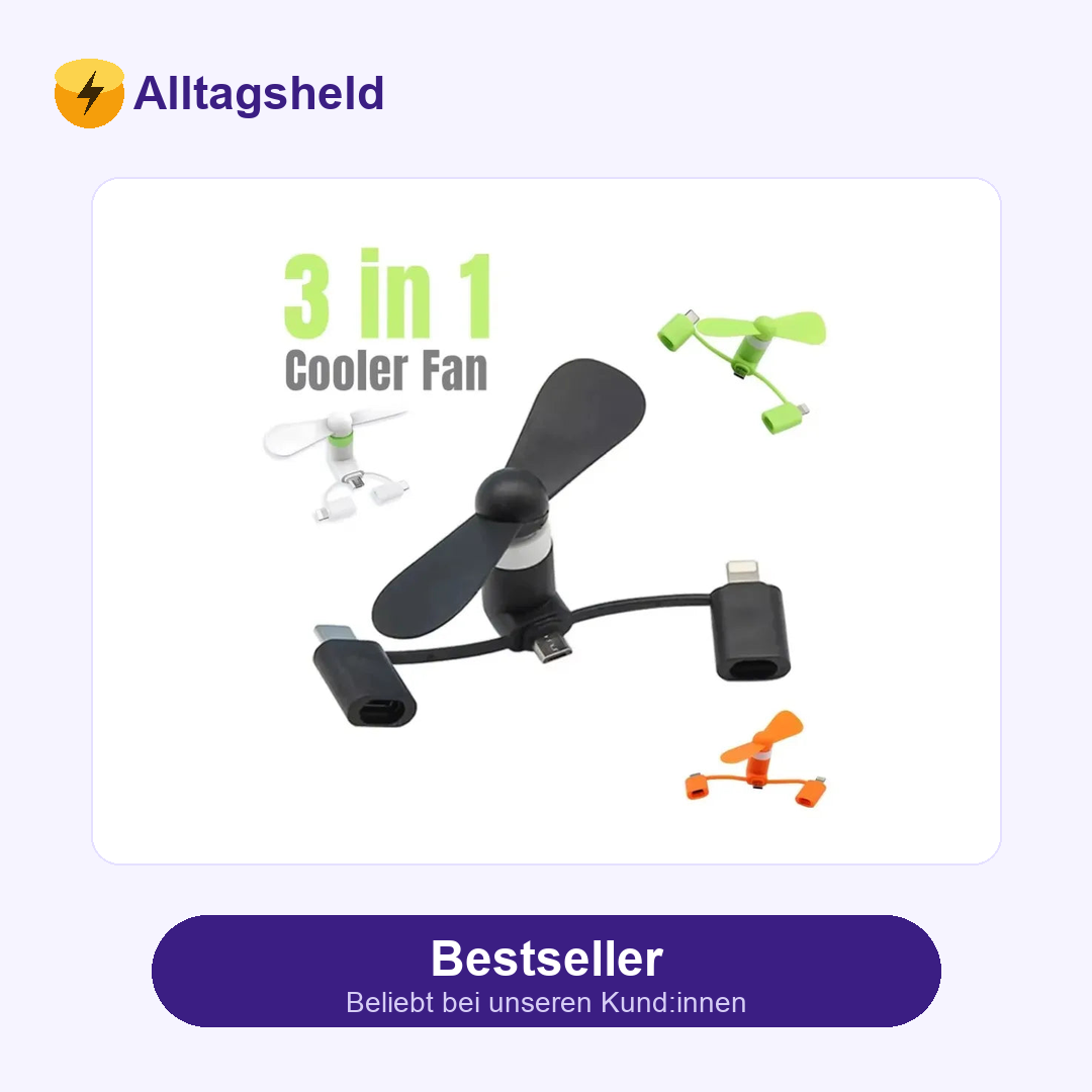 Mini-Ventilator für unterwegs (Micro-USB)