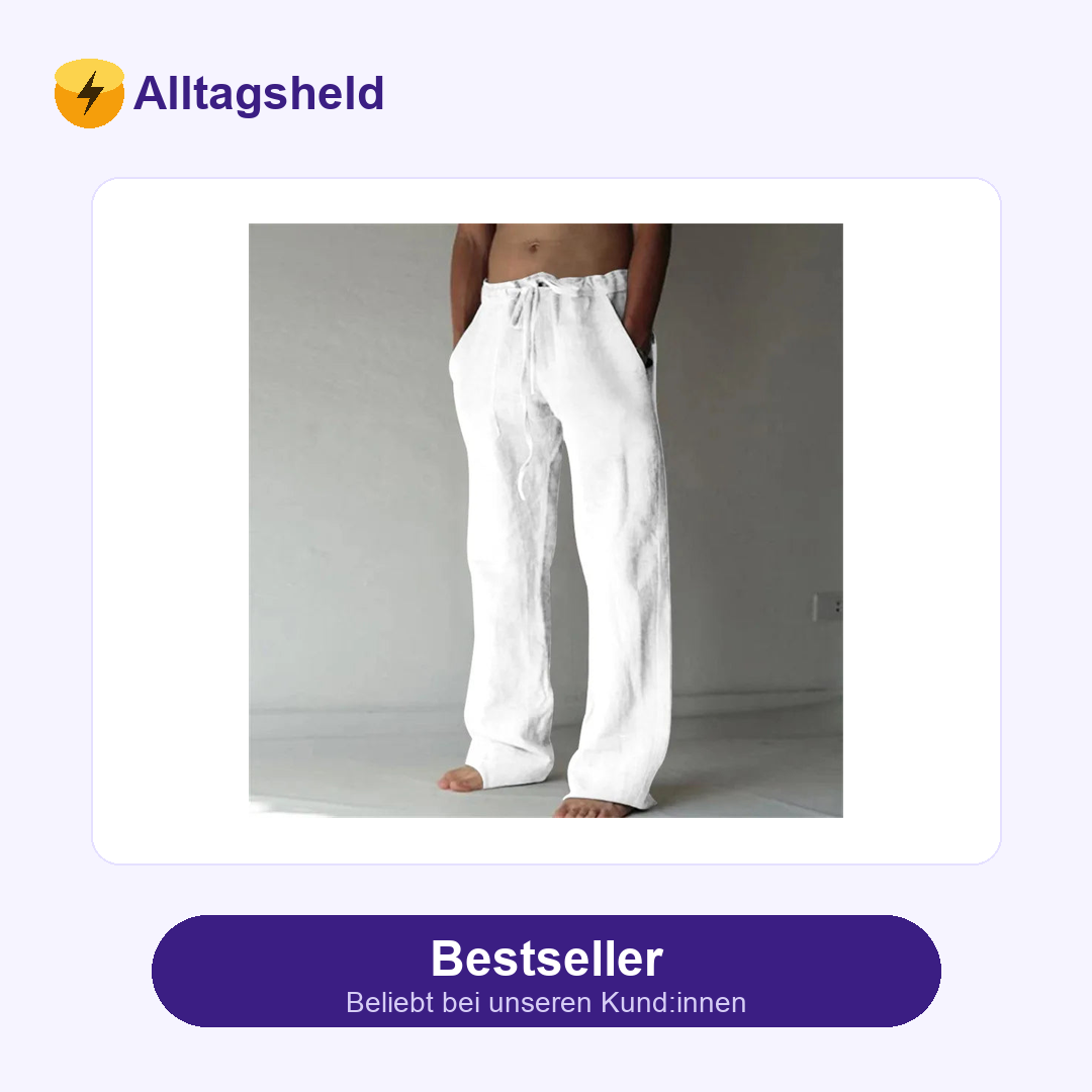 Herren-Hose aus Baumwolle & Leinen