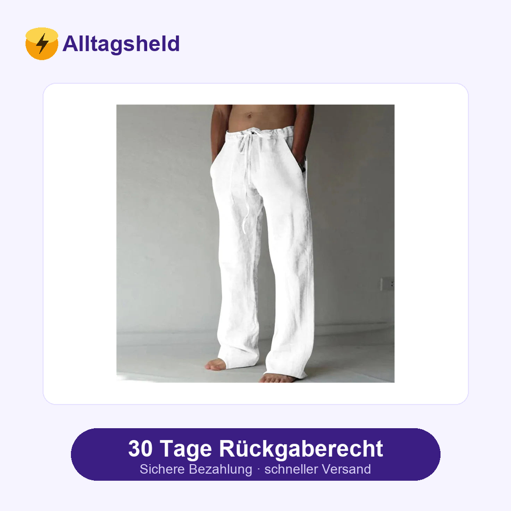 Herren-Hose aus Baumwolle & Leinen